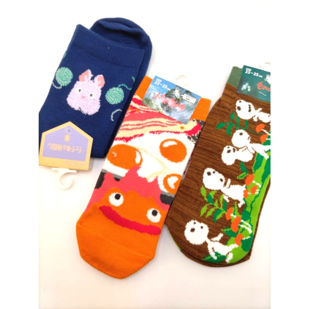 [พร้อมส่ง] ถุงเท้า Ghibli ของแท้จาก Donguri-Sora Totoro Spirted Away Howl's Moving Castle Kodama Soc
