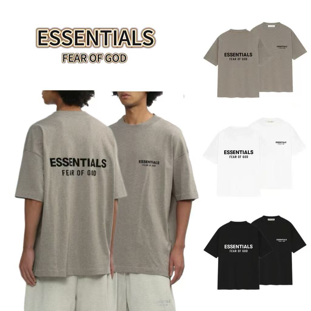 ส่วนลด 50 % Fear of God Essentials SS25 T-Shirt ALWAYS ON เสื้อยืดแขนสั้น Logo ยาง โอเวอร์ไซส์
