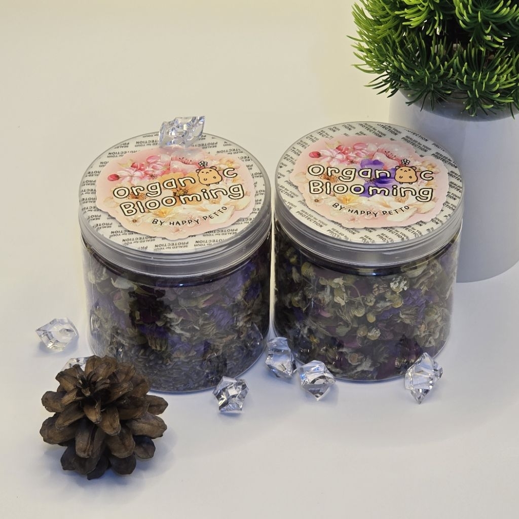 Happy Petto Oraganic Blooming ดอกไม้รวม ดอกไม้โรยกรงแฮมสเตอร์ ช่วยให้น้องผ่อนคลาย มีกลิ่นหอมอ่อนๆจากดอกไม้