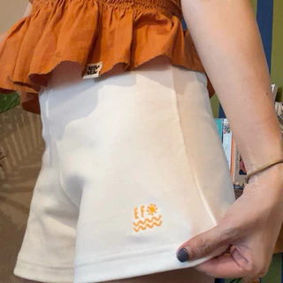 กางเกงขาสั้น เอวสูง ปักลาย 🌞 the sunshine day shorts - efo.club