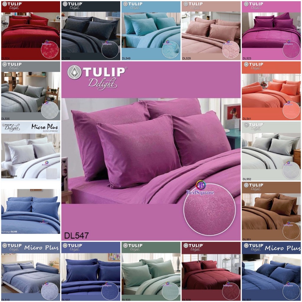 ผ้าปูที่นอน 3.5/5/6 ฟุต อัดลาย Emboss/Tulip Delight Part 1 DL507-DL552