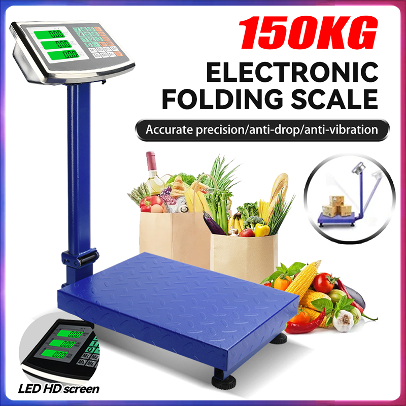 เครื่องชั่ง เครื่องชั่งดิจิตอลแบบตั้งพื้น 150kg ขนาดใหญ่ ความละเอียด10กรัม / Accurate