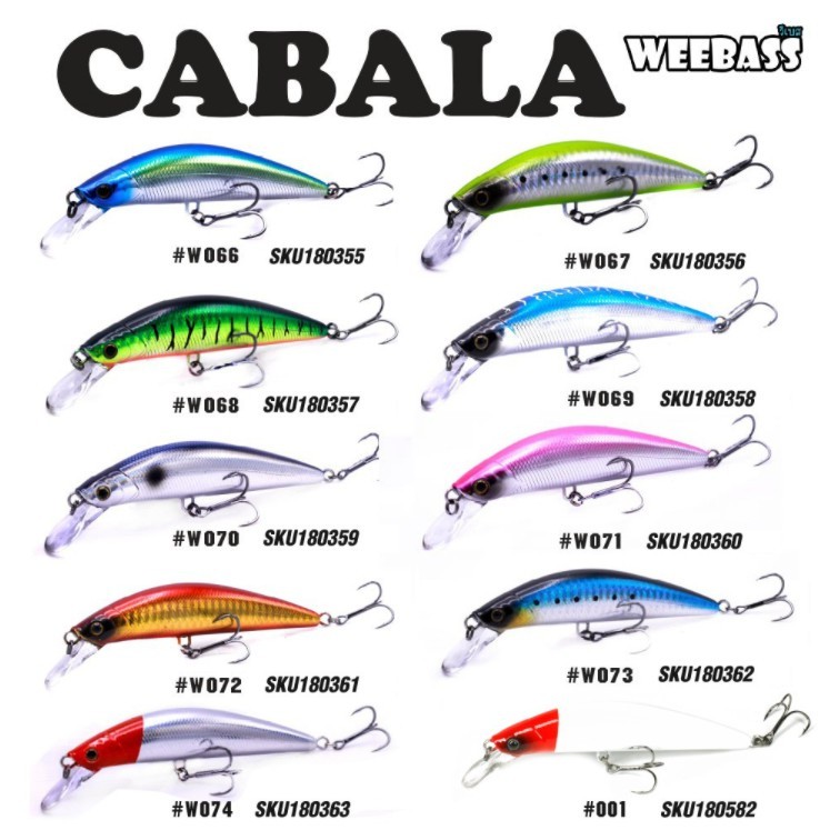 WEEBASS LURE (เหยื่อปลั๊ก) - รุ่น CABALA SINKING