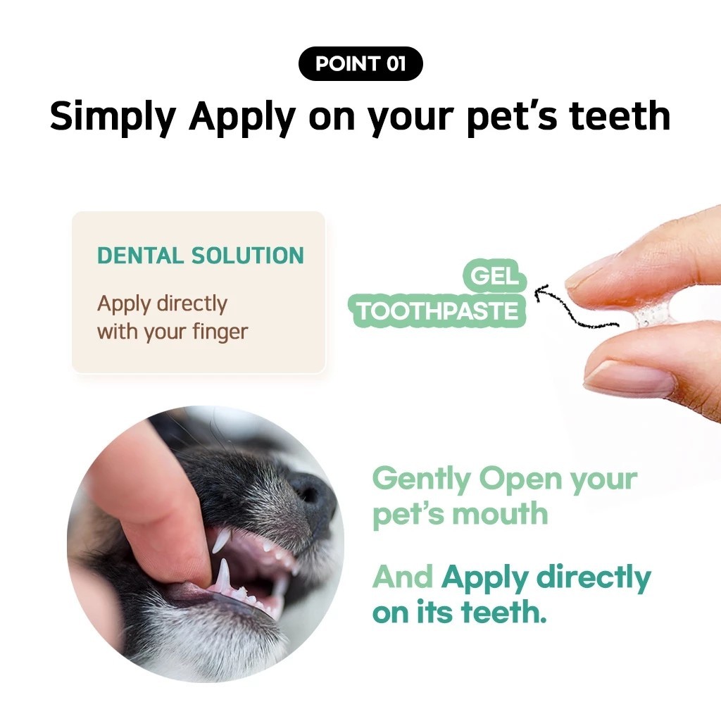 [Junglemonster] Melon Flavor Pet Toothpaste ยาสีฟันเจลเมล่อน สำหรับสัตว์เลี้ยง กินง่าย ลดคราบหินปูน - รูปที่ 2