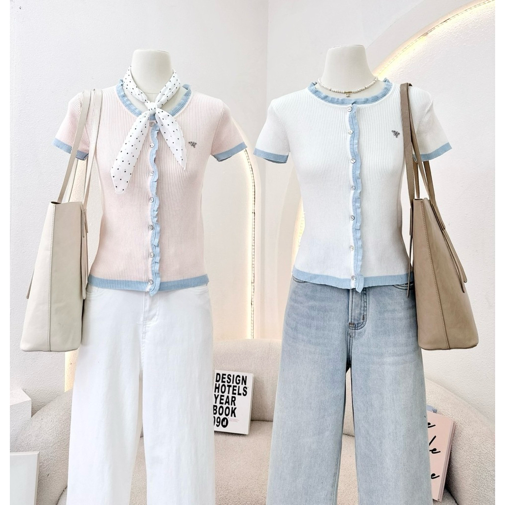 เสื้อไหมพรมกระดุมหน้า WA YA