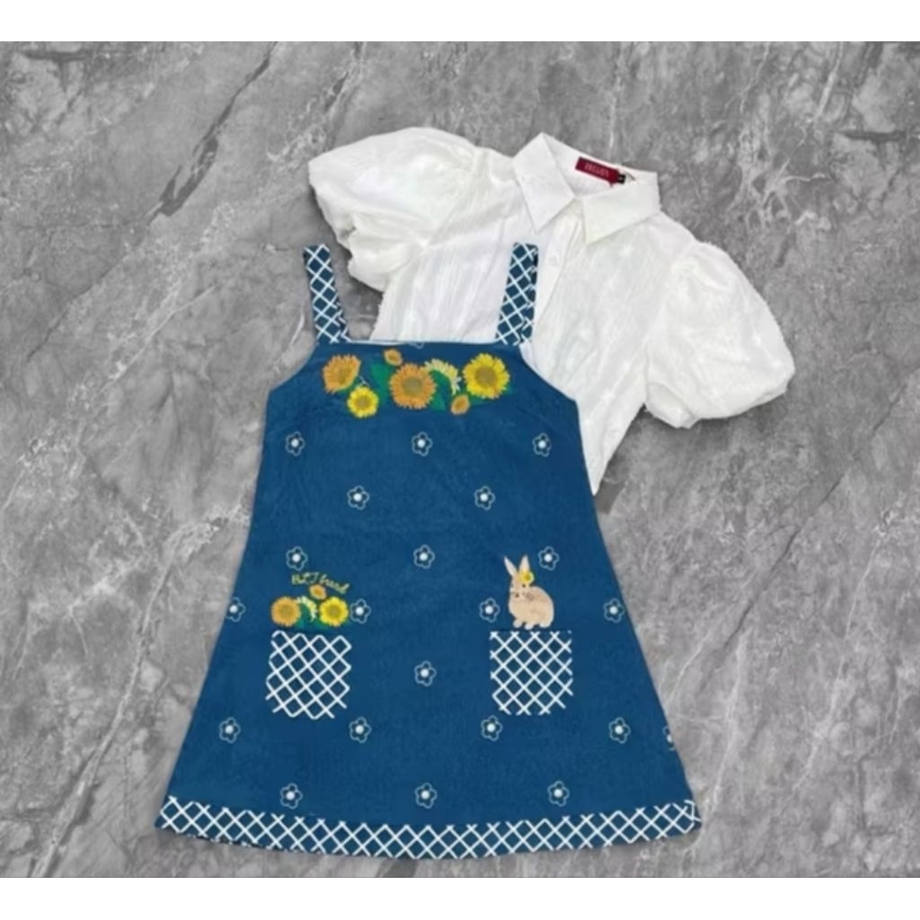 สินค้ามือ 1 แบรนด์ BELLITA ชุดเซ็ท ผ้าลูกฟูกแต่งดีเทลลายปักดอกไม้SIZE XL