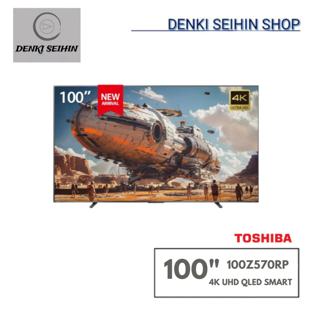 TOSHIBA ทีวี สมาร์ททีวี 100 นิ้ว 4K UHD QLED รุ่น 100Z570RP ปี 2024 100Z570RP