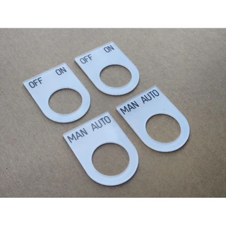 (พร้อมส่ง) ป้ายเนมเพลท 22 - 25 มม. ป้ายเนมเพลทอะคริลิกใส: คมชัด ทนทาน ไม่ลอก