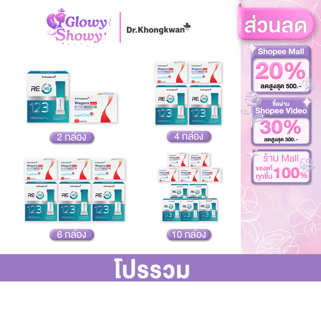 [ โปรโมชั่น ] Dr.Khongkwan ดร.ของขวัญ RE XS 3 Day Program + Wegora วีโกร่า ปากกาแคปซูล