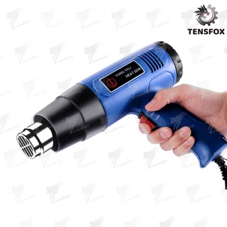 Tensfox ปืนเป่าลมร้อน เครื่องเป่าลมร้อน 2000W โบวเวอร์เป่าลม ใช้สำหรับฟิล์มหดบรรจุภัณฑ์ฟิล์มรถยนต์เพื่อดัดท่อพลาสติ