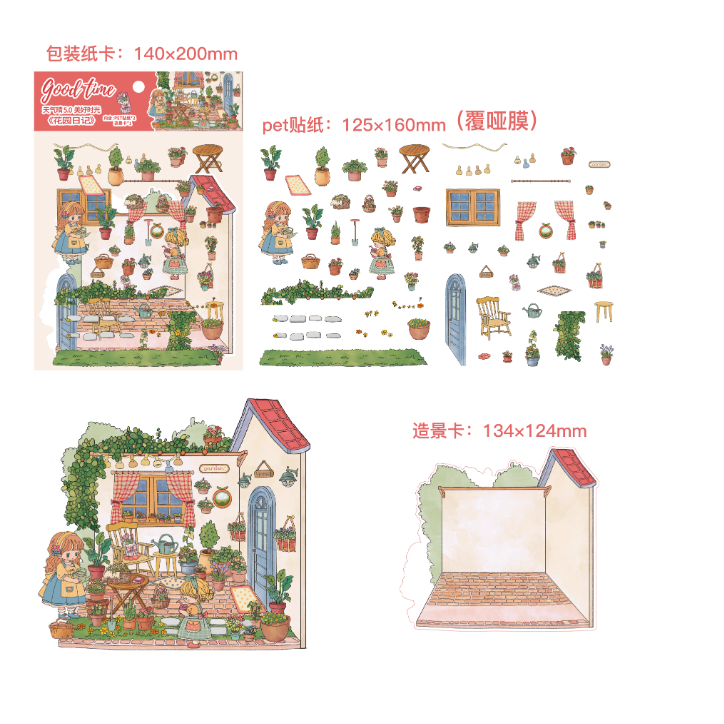 ชุดสติกเกอร์ PET สร้างฉาก 3D