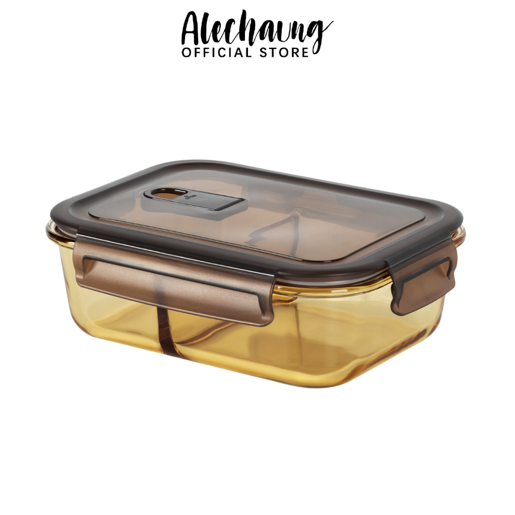 Alechaung กล่องข้าวแบ่งช่อง กล่องอาหารกลางวัน Food storage 2 ช่อง 3 ช่อง เข้าไมโครเวฟได้ ฝาปิดแน่น