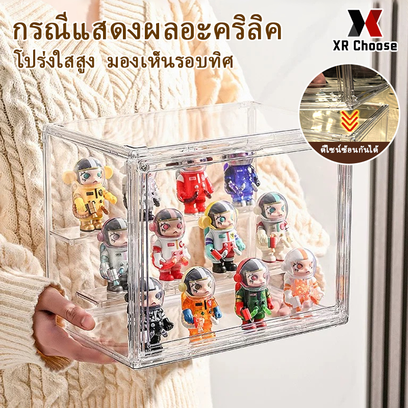 ตู้โชว์ตุ๊กตา กล่อง กล่องฟิกเกอร์ Labubu ตู้ใส่โมเดล ตู้โมเดล ตู้โชว์ตุ๊กตา กล่องโมเดล 3 ชั้น ของสะสม กล่องใส