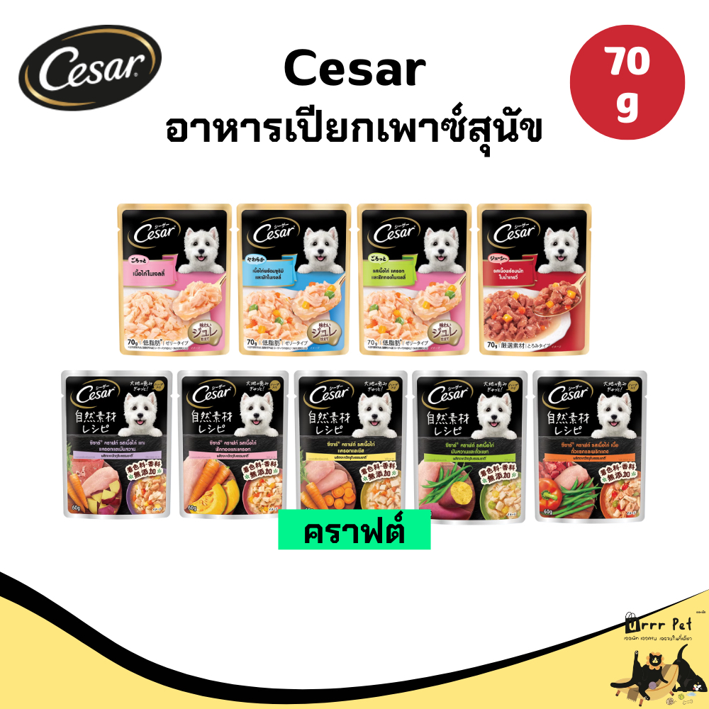 Cesar อาหารเปียกสุนัข ขนาด 60-70 g.