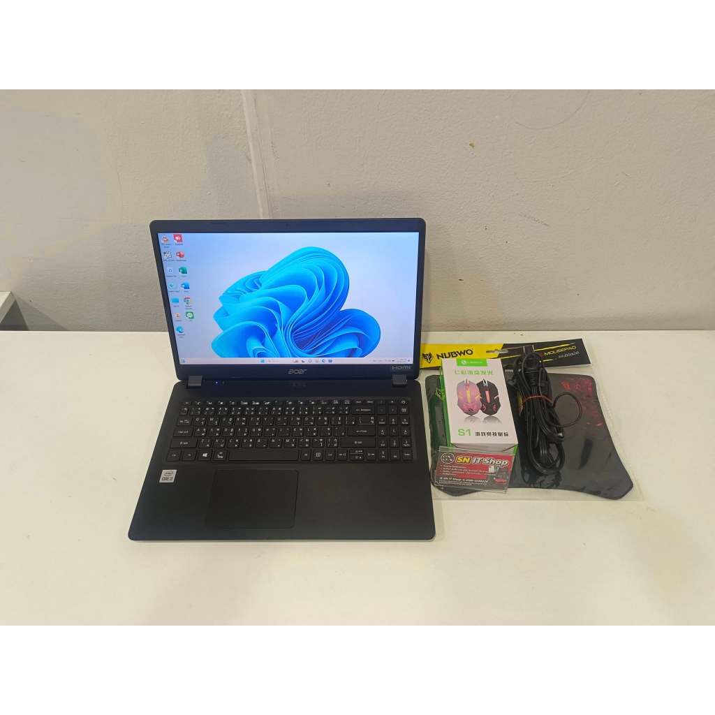Acer Extensa EX215-39FM (มือสอง) สเปคแรง I3 GEN 10  จอใหญ่ ราคาถูก คุ้มๆ แถมฟรี !!! เม้าส์+แผ่นรองเม