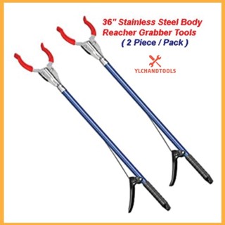 ไม้หนีบขยะสแตนเลส ยาว 92 ซม. คีบขยะ ใบไม้ หรือหยิบของสูง เหม…