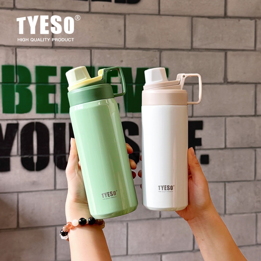 TYESO NEW CUPS 2025 ใหม่ ฉนวนสูญญากาศ 304 ขวดเก็บความเย็นและร้อน 600-900ML