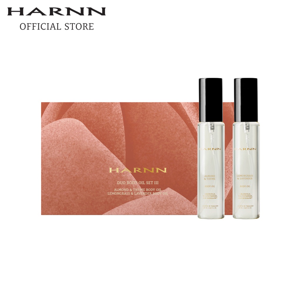 HARNN DUO BODY OIL SET lll - ALMOND THYME & LEMONGRASS LAVENDER 20 ML