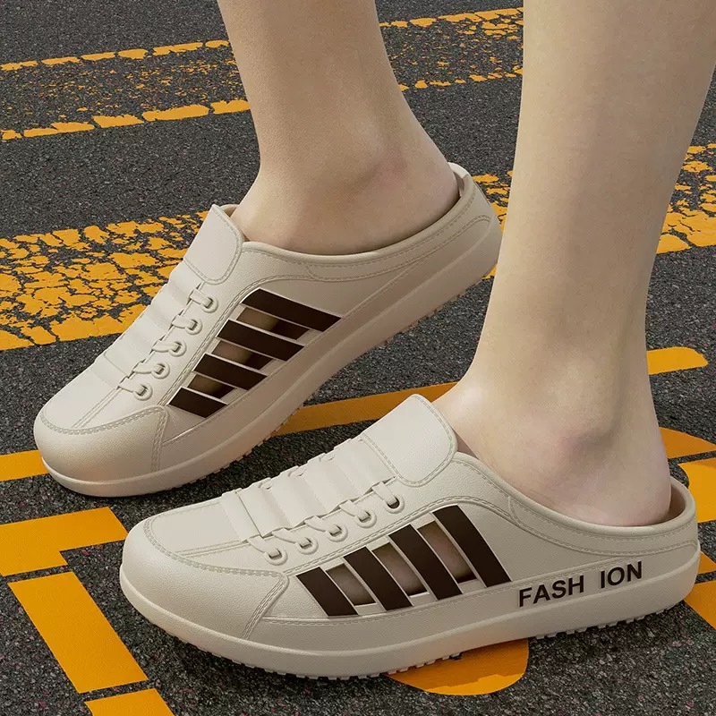 รองเท้าแตะผู้ชายแบบสวม สำหรับกิจกรรมกลางแจ้ง พื้นรองเท้านุ่ม รุ่นใหม่แฟชั่นฤดูร้อน