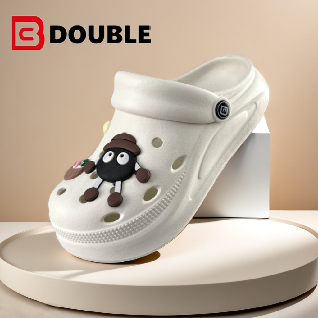 BB DOUBLE รองเท้าแตะพื้นนิ่มสบาย สไตล์แฟชั่น รองเท้า Croc ทำจาก EVA นุ่มสบาย สำหรับเด็กและผู้ใหญ่ CD
