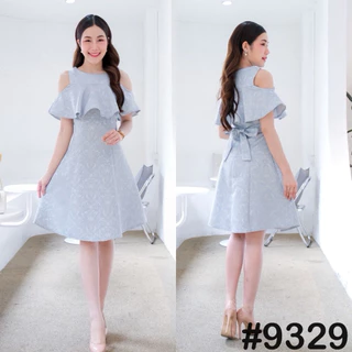 VG9329 ระบายอก น่ารักเรียบร้อย ใส่ได้หลายโอกาส ชุดทำงาน ชุดออกงาน เดรสแฟชั่น เดรสน่ารัก [LUXURY707]