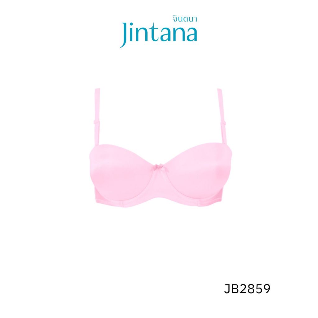 Jintana เสื้อชั้นใน จินตนา รุ่น Basic รหัส JB2859 (มีโครง) สีชมพูเข้มทรงครึ่งคัพ เต้าเรียบ เสื้อในเก็บกระชับ ระบายอากาศ