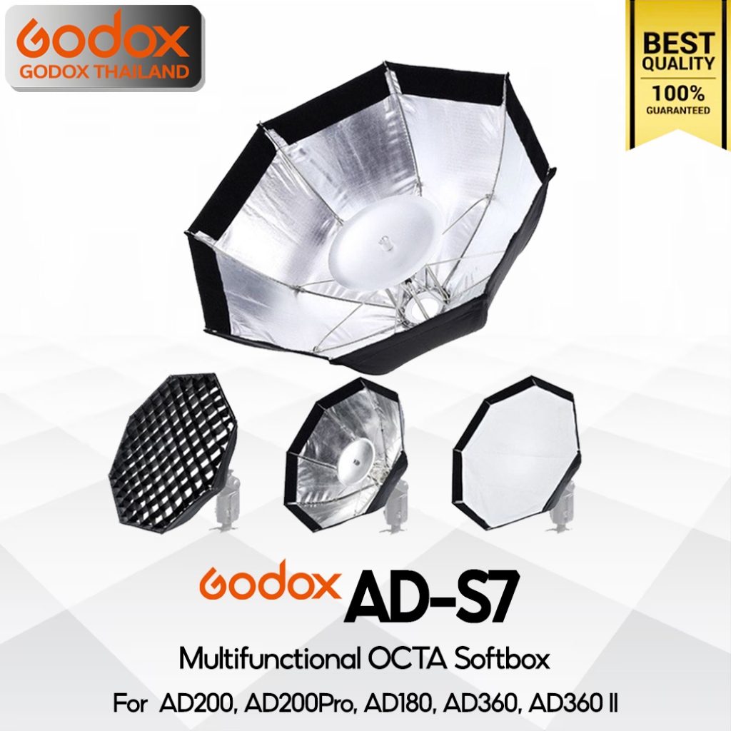 Godox Softbox AD-S7 Multifunctional Octa With Grid ( For AD200 , AD200Pro , AD180 , AD360 , AD360II 