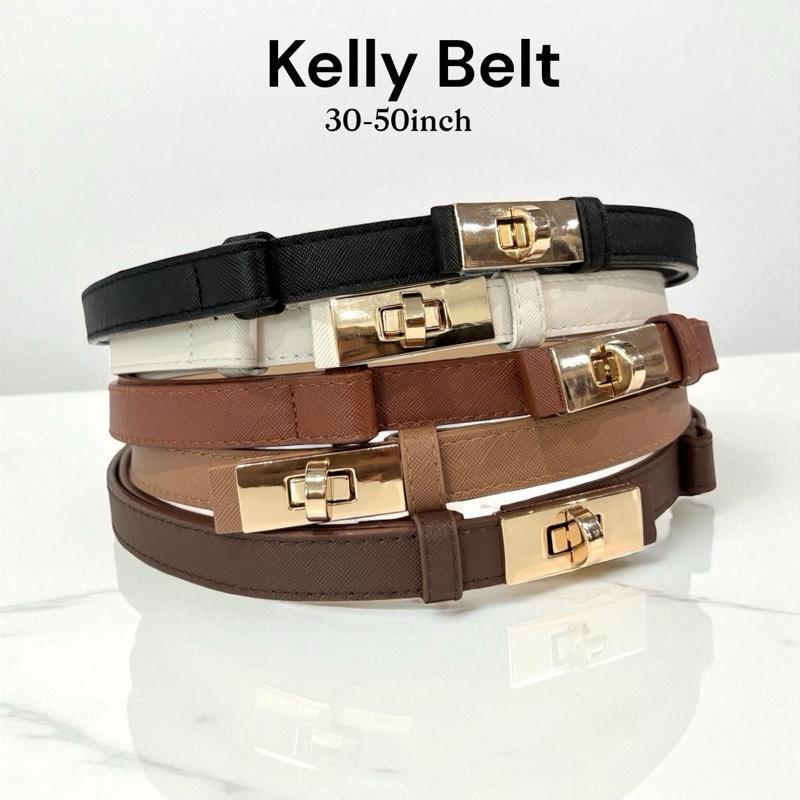 Kelly Belt เข็มขัดหนัง Pu ไซส์ใหญ่ สำหรับสาวพลัสไซส์ ปรับระดับความยาวได้ สะดวกสบาย สวยงามดูมีสไตล์ ขนาดเอว 30-50 นิ้ว มี