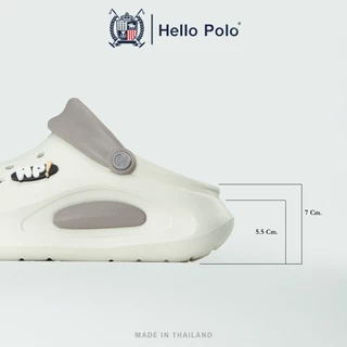 Hello Polo รองเท้ารัดส้นผู้หญิง กันลื่นและทนทาน ใส่สบาย ระบายอากาศดี ส้นสูง 5.5 ซม พื้นนุ่ม พร้อมการ์ตูนน่ารัก HP8059