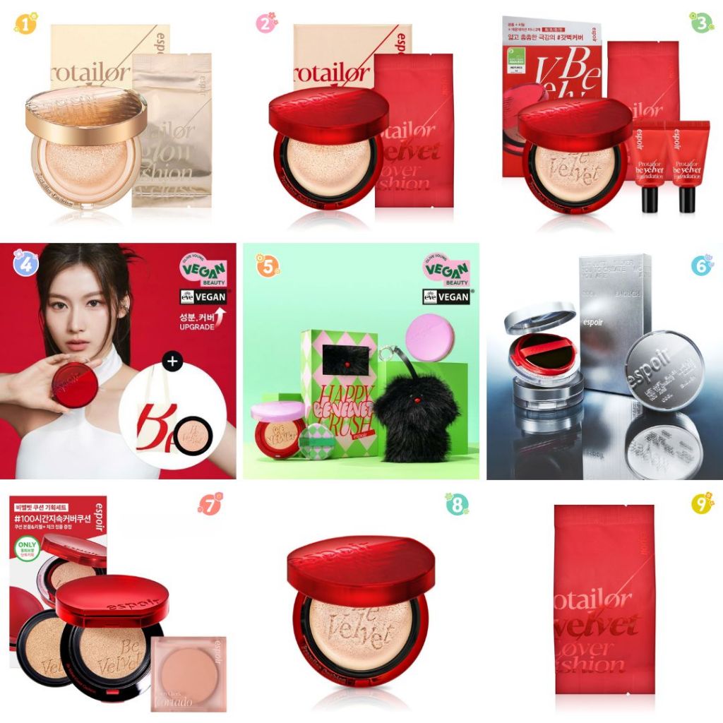 #พร้อมส่ง# ESPOIR Pro Tailor Be Velvet Cover Cushion