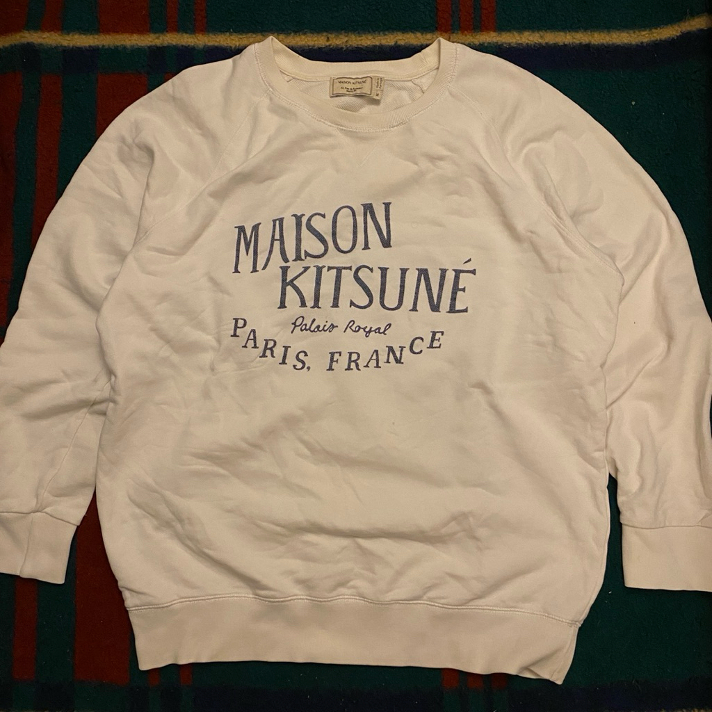 เสื้อ sweater แบรนด์ maison kitsune มือสองของแท้