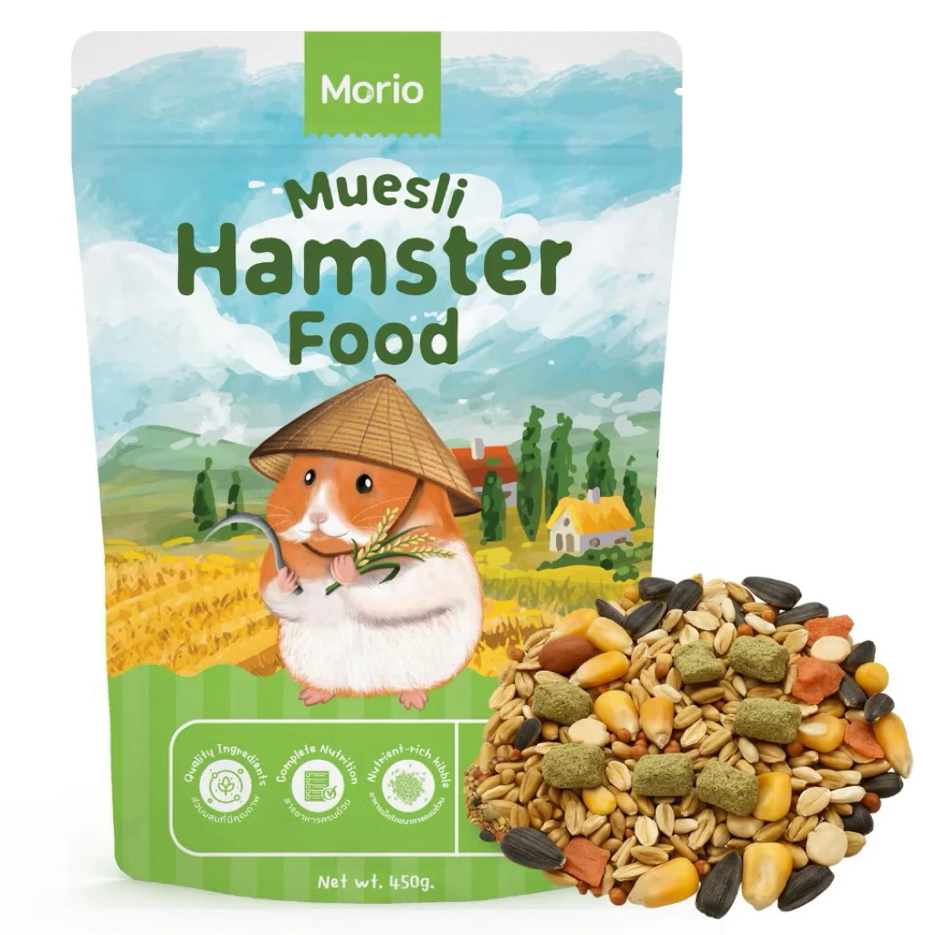 (ขนาดทดลอง) อาหารหนูแฮมสเตอร์ Morio Hamster food สูตรทะเล และสูตรฟรีซดราย