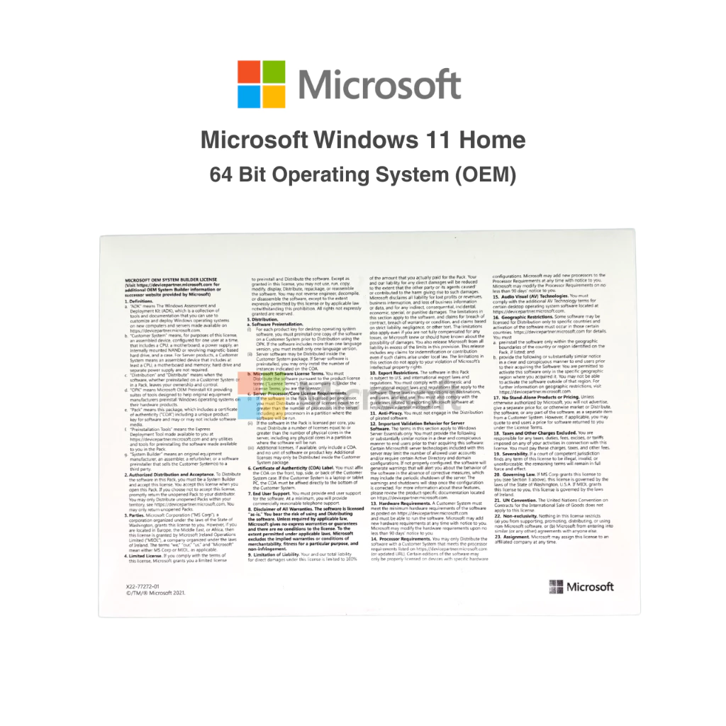 [Software] Microsoft Windows 11 Home 64Bit Operating System (OEM) thumbnail 3