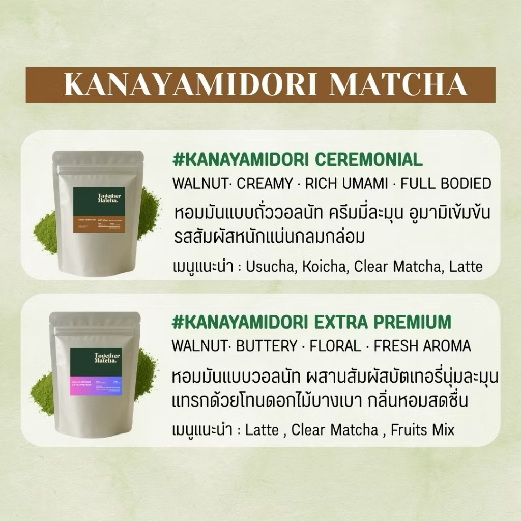 KANAYAMIDORI โทนถั่ววอลนัท หอมดอกไม้ เกรดพิธีชงชา|เกรดเอ็กซ์ตร้าพรีเมียม CEREMONIAL|EXTRA PREMIUM MATCHA Together Matcha ราคา ถูกที่สุด ดีลบีเคเค แกลเลอรีภาพที่ 4