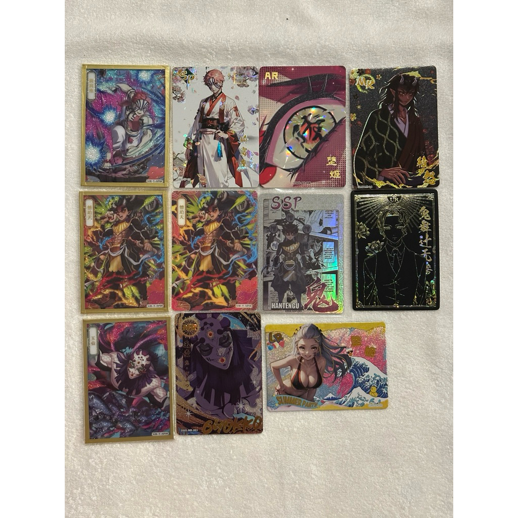 การ์ดดาบพิฆาตอสูร รวมอสูร Muzan Akasa Doma Daki Kokushibo Gyutaro ใบฮิต Demon Slayer Kimetsu no yaib