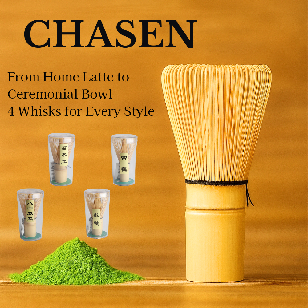Chasen 80- 100- stands, Tsuneho, Kazuho, bamboo, Japanese matcha powder whisk, Tea ceremony utensils