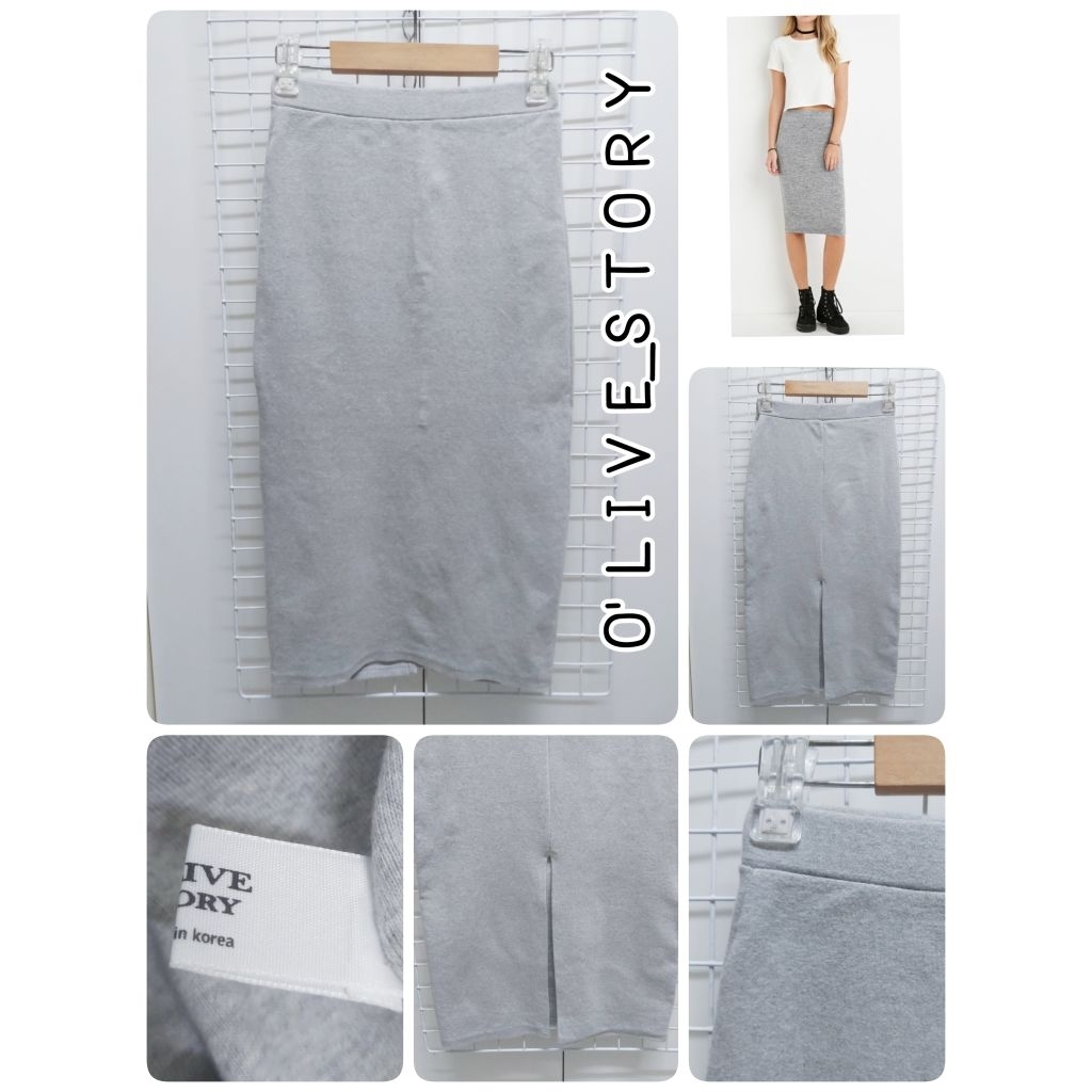 4640. 0' L I V E_S T 0 R Y กระโปรงทรงเข้ารูปเกาหลีมือสอง