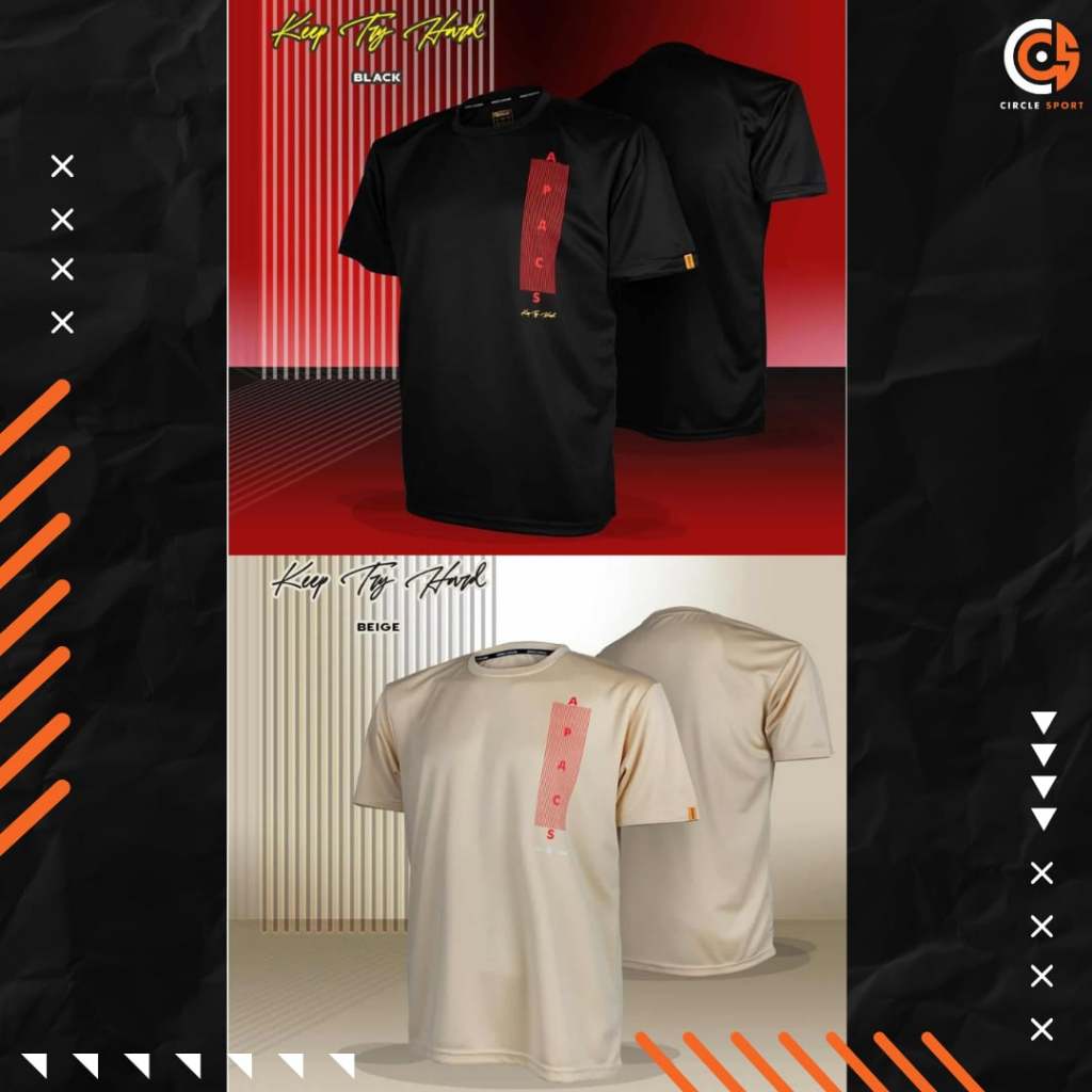 เสื้อแบดมินตัน Apacs Shirt Round Neck RN331 เสื้อออกกำลังกาย (สินค้าลิขสิทธิ์แท้ 100%) *มีบริการสกรีนเพิ่มชื่อตัวเอง*