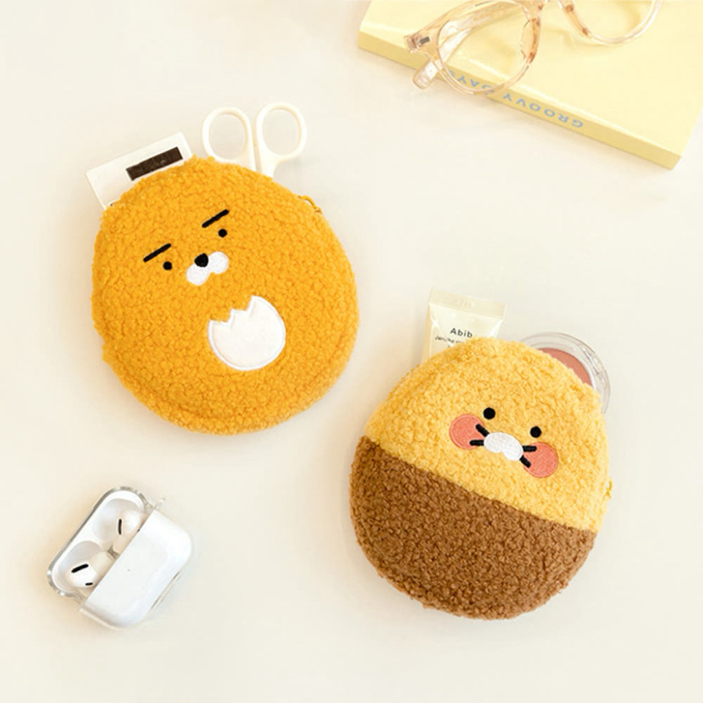 พร้อมส่ง KAKAO FRIENDS Boucle Flat Pouch Ryan / Choonsik
