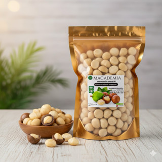 แมคคาเดเมีย ครึ่งซีก อบพร้อมทาน เกรด A