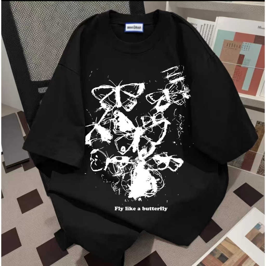 ไซส์ M-4XL เสื้อยืดฟอกขาววินเทจ ผ้านุ่มสบาย เสื้อยืดผู้หญิง เสื้อยืดผู้ชาย ใส่ได้ทั้งชายและหญิง ผ้าฝ้าย พิมพ์สกรีน ไม่หล