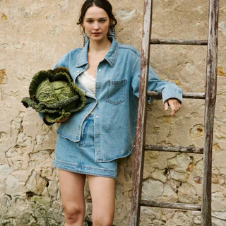 something camille denim set