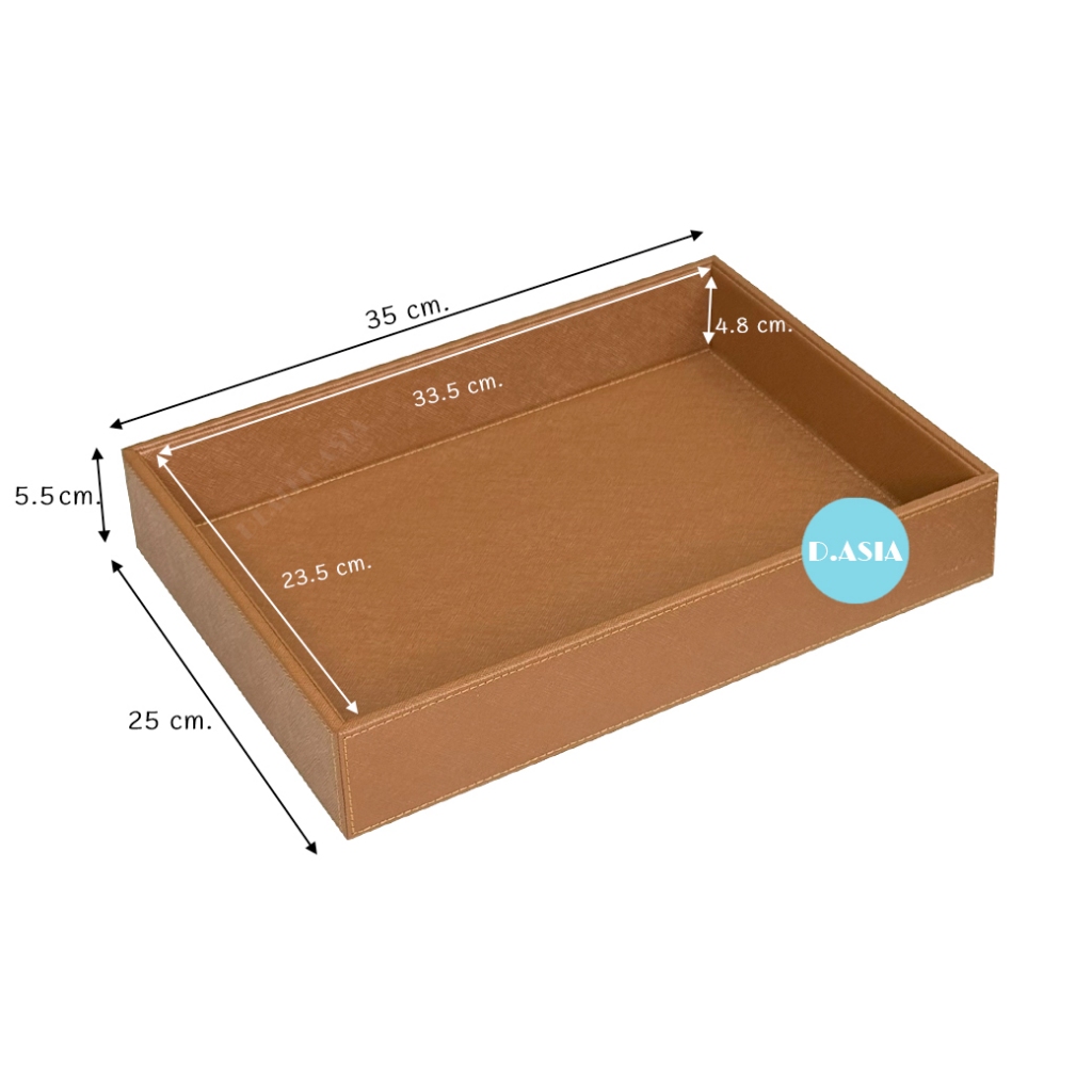 ถาดหนัง เกรดอย่างดี ใส่ของ จัดระเบียบ ถาดโรงแรม ถาดบนโต๊ะอาหาร Leather tray