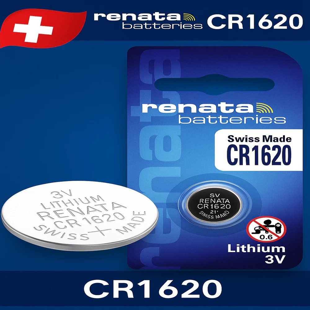 ถ่านนาฬิกา 𝗥𝗘𝗡𝗔𝗧𝗔 CR1620 ถ่านรีนาต้าจากสวิส 3V กระแสไฟไม่ตก Swatch Group รีโมท ของเล่น เครื่องมือวัด