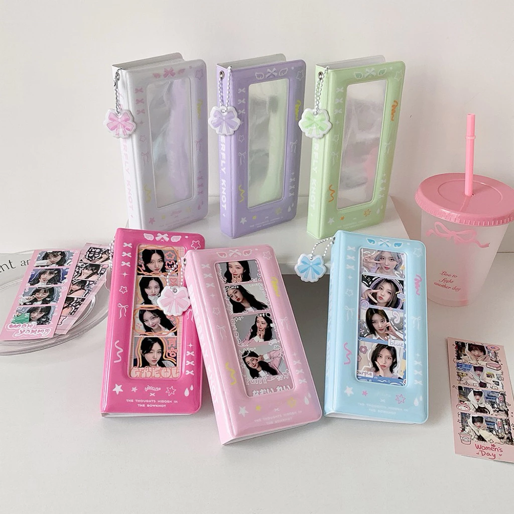 พร้อมส่ง🇹🇭แฟ้มRibbon Bow PVC 40ช่อง เก็บรูปPhoto Booth โฟโต้เฟรม สติ๊กเกอร์ PhotoAlbum (AB) #L20