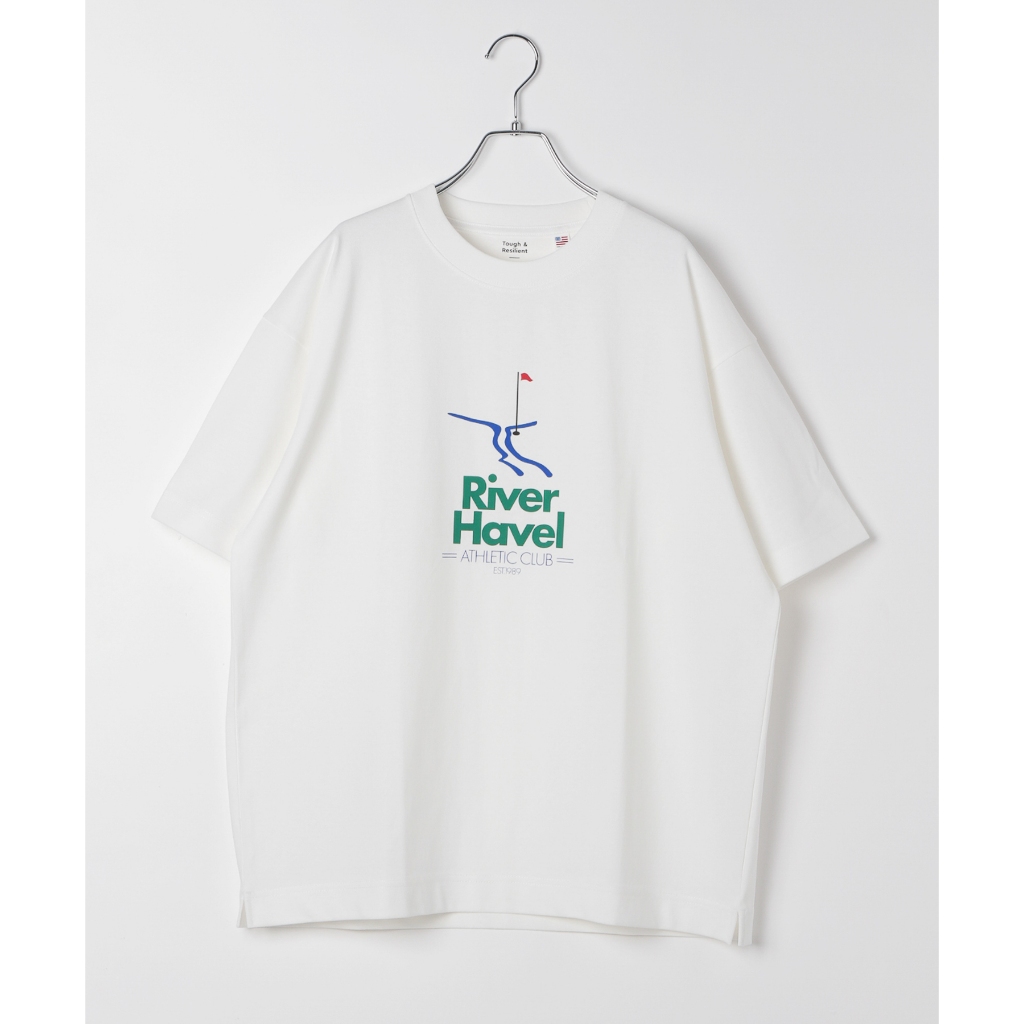 GLOBAL WORK เสื้อยืดกราฟิก ผ้าคอตตอน ทรงหลวมพอดีตัว USA Cotton Print T-Shirt
