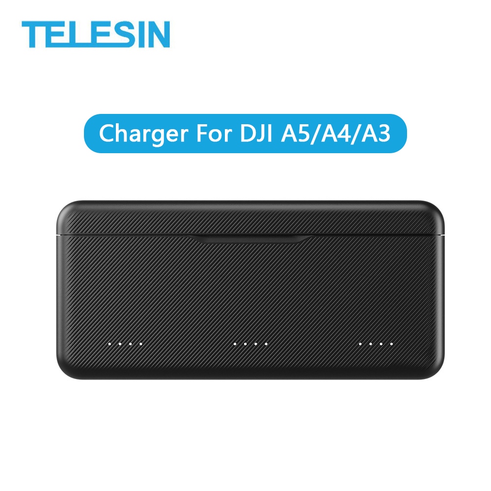 TELESIN เครื่องชาร์จกล่องชาร์จ ที่รวดเร็วสำหรับเครื่จ DJI OSMO แอคชั่น 5 Pro 4 3 อุปกรณ์เสริม Type-C