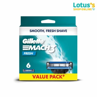 ยิลเลตต์ มัคทรี พลัส ใบมีดโกน แพ็ค 6 ชิ้น GILLETTE MACH3+ BLADE 6 CARTRIDGES REFILLS