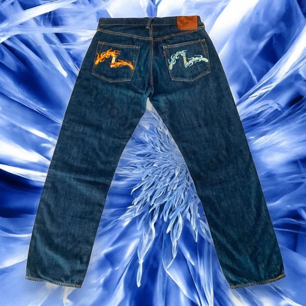 สินค้าพร้อมส่ง กางเกงยีนส์ญี่ปุ่น Evisu ผ้า 13 oz สินค้าแท้ ผลิตญี่ปุ่น