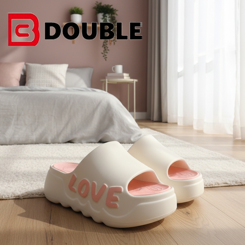 BB DOUBLE รองเท้าแตะแบบสวม สำหรับชายและหญิง พื้นนิ่ม วัสดุ EVA BDE750-3 ดีไซน์สุดคล่องแคล่ว สำหรับทุกโอกาส